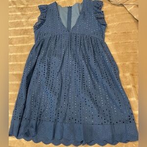 Cute blue short lace dress